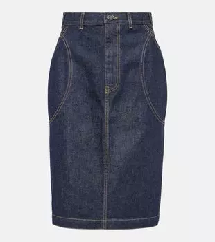 Джинсовая юбка-карандаш Alaa, синий