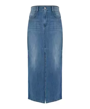 Джинсовая юбка карандаш с карманами Kocca, синий