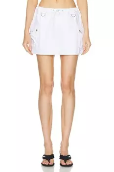 Джинсовая юбка-карго Coperni, белый