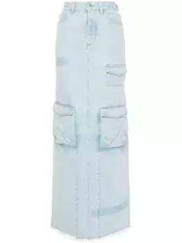 Джинсовая юбка карго GCDS, синий