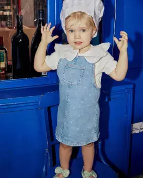 Джинсовая юбка комбинезон Sfera, синий