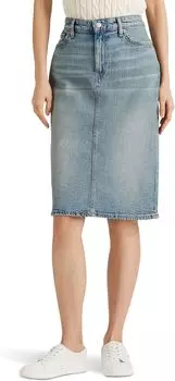 Джинсовая юбка LAUREN Ralph Lauren, цвет Salt Creek Wash