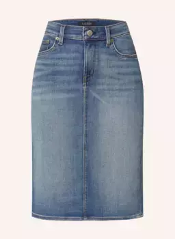 Джинсовая юбка Lauren Ralph Lauren, синий