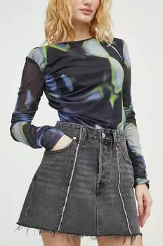 Джинсовая юбка Levi's, серый