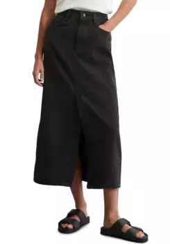 Джинсовая юбка Marc O'Polo DENIM с разрезом спереди, черный