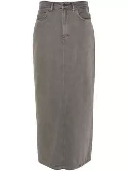 Джинсовая юбка макси Acne Studios, серый
