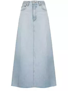 Джинсовая юбка макси AGOLDE, синий