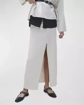 Джинсовая юбка макси Avery Rag & Bone, цвет Ecru