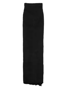 Джинсовая юбка макси Dirt Pillar Rick Owens, черный