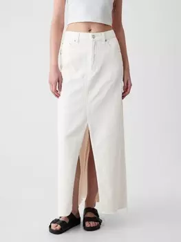 Джинсовая юбка макси Gap, белый