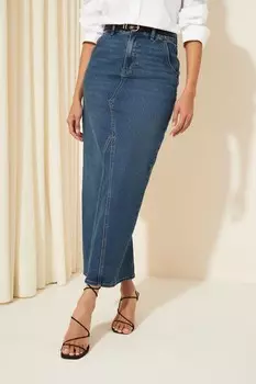 Джинсовая юбка макси Godet Friends Like These, синий