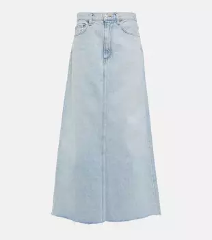 Джинсовая юбка макси hilla Agolde, желтый