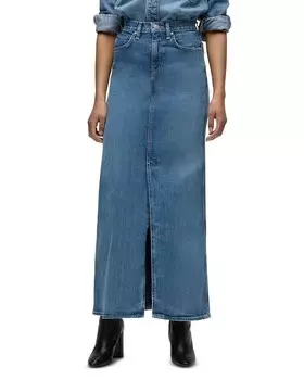 Джинсовая юбка макси Hudson, синий