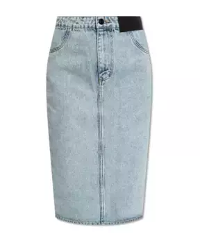 Джинсовая юбка макси Malmo The Mannei, синий