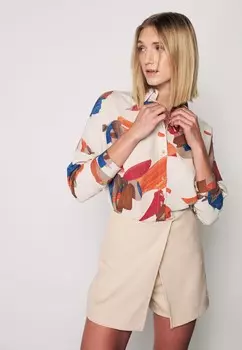 Джинсовая юбка макси с лазерной резкой Bianco_Lucci, бежевый