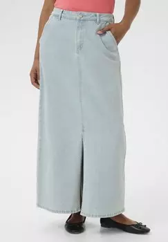 Джинсовая юбка Maxi skirt Cream, цвет Siver And Light Blue Denim