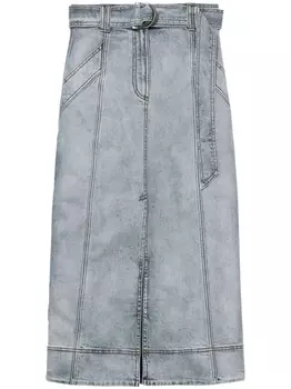 Джинсовая юбка миди Aje, синий
