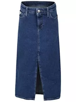Джинсовая юбка миди Calvin Klein Kids, синий