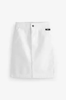 Джинсовая юбка миди Dkny, белый