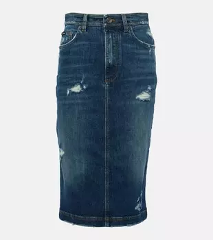 Джинсовая юбка миди Dolce&Gabbana, синий