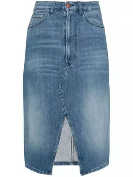 Джинсовая юбка миди Elizabella 3x1, синий