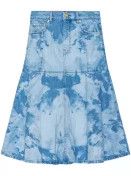 Джинсовая юбка миди GANNI, синий