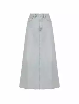 Джинсовая юбка миди Hilla Agolde, синий