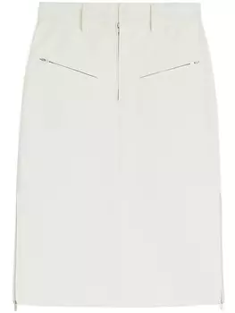 Джинсовая юбка миди Jil Sander, белый
