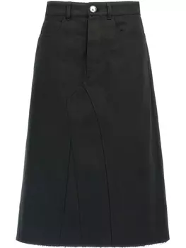 Джинсовая юбка миди Jil Sander, черный