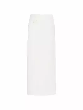 Джинсовая юбка миди Loewe, белый