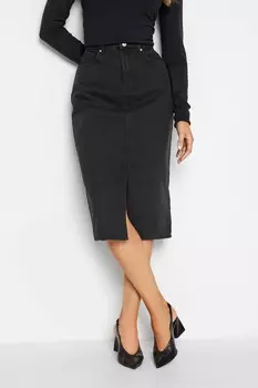 Джинсовая юбка миди Long Tall Sally, черный