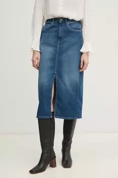 Джинсовая юбка миди MIDI SKIRT HW Pepe Jeans, синий