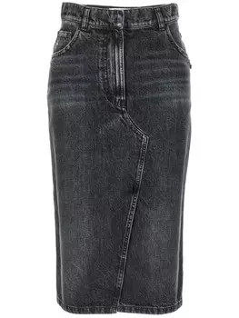 Джинсовая юбка миди Nude, черный