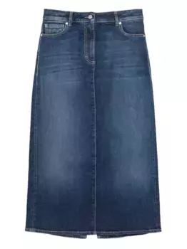 Джинсовая юбка миди Peserico, синий