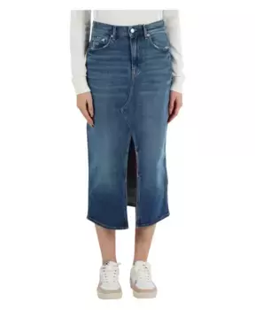 Джинсовая юбка миди с разрезом спереди Tommy Jeans, синий