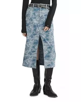 Джинсовая юбка миди Sid rag &bone rag & bone, синий