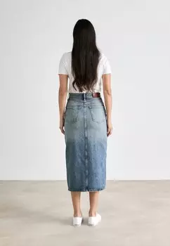 Джинсовая юбка MIDI STRAIGHT SKIRT Tommy Hilfiger, синий деним