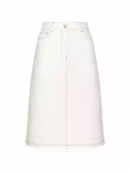 Джинсовая юбка миди TOTEME, белый