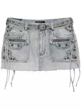 Джинсовая юбка мини Cagole BALENCIAGA, синий