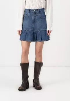 Джинсовая юбка MINI RUFFLE Pepe Jeans, деним
