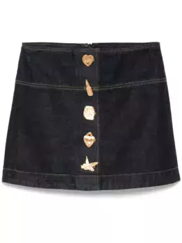 Джинсовая юбка мини ZIMMERMANN, синий