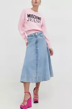 Джинсовая юбка Moschino Jeans, синий