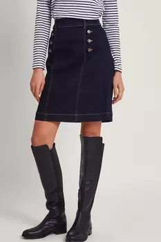Джинсовая юбка на пуговицах Rosa Monsoon, синий