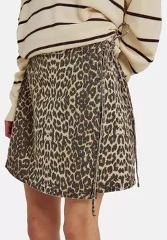 Джинсовая юбка NINNI TIE - Wrap skirt NORR, светло-желтый