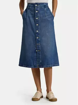 Джинсовая юбка обычного кроя 211959036001 Polo Ralph Lauren, синий