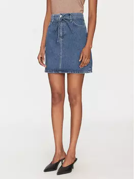 Джинсовая юбка обычного кроя 2515101021200 Marella, синий