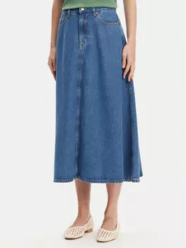 Джинсовая юбка обычного кроя 43C8D004K United Colors Of Benetton, синий