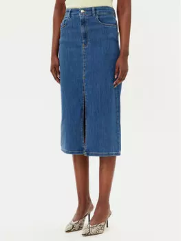 Джинсовая юбка обычного кроя Liquore 2515101041 Marella, синий