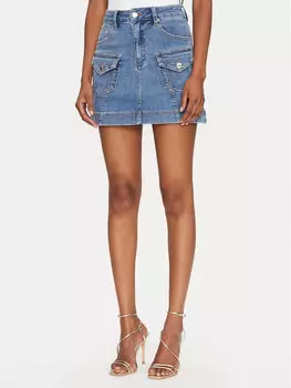 Джинсовая юбка обычного кроя M10 182GN Met, синий