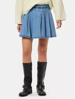 Джинсовая юбка обычного кроя Silje 17156077 Pieces, синий